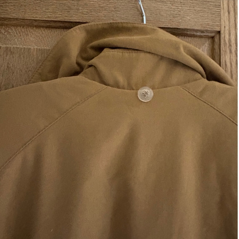 Gallery Trench Coat Removable Hood Classic Rain Coat Button Front Size 12 Medium - Picture 3 of 16